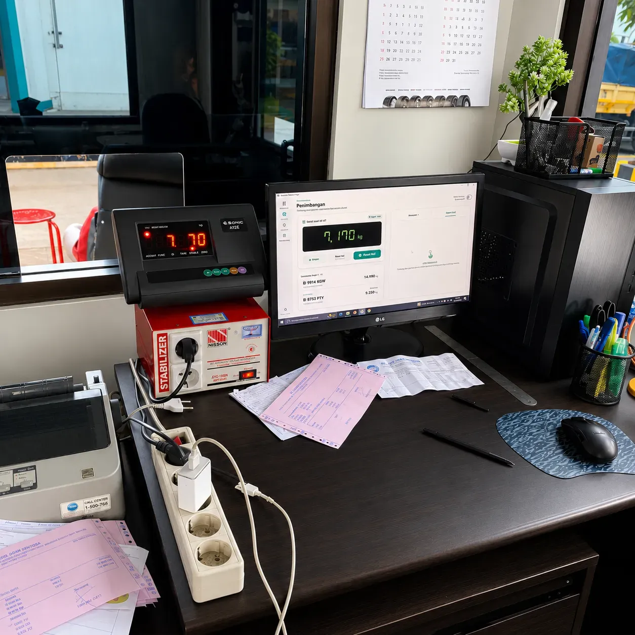 Tampilan Dashboard Software DS WeighFlow